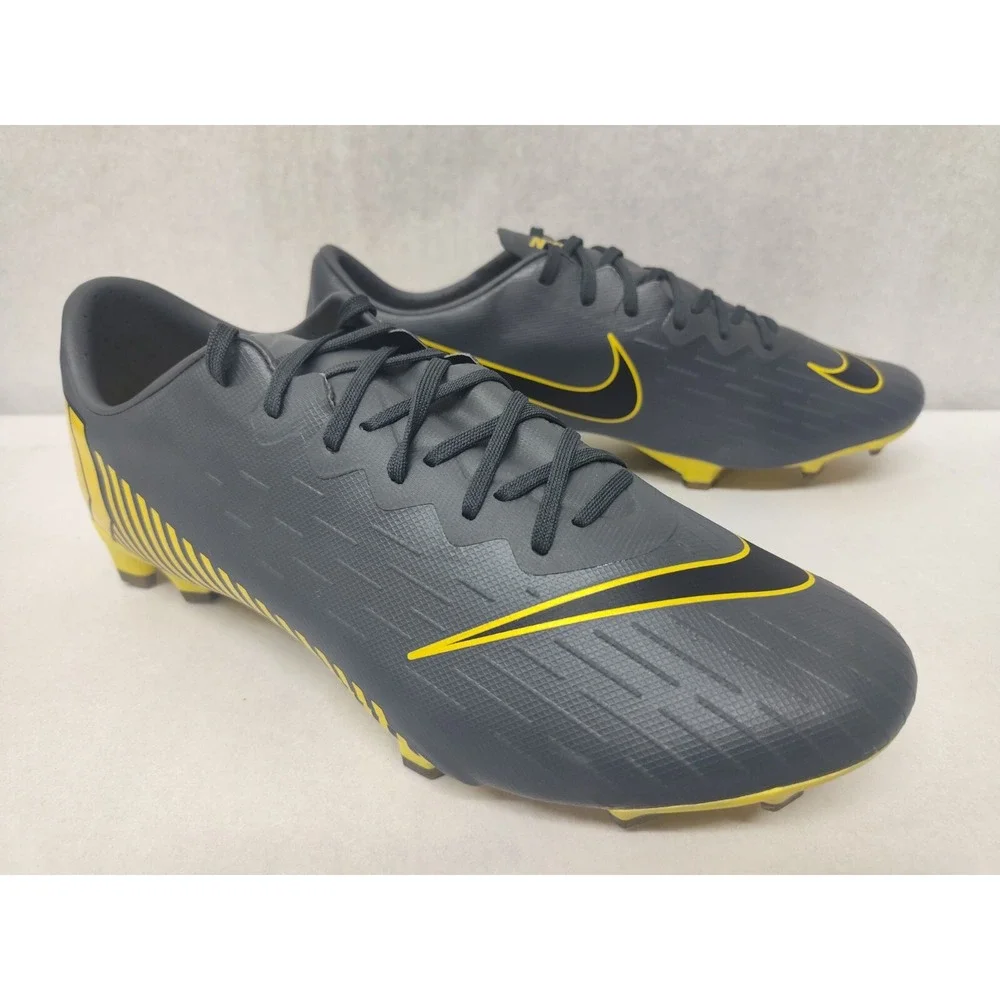 Nike‎ Men's Vapor 12 Pro FG Soccer Cleats AH7382-070 Dark Gray Black Sz 11.5